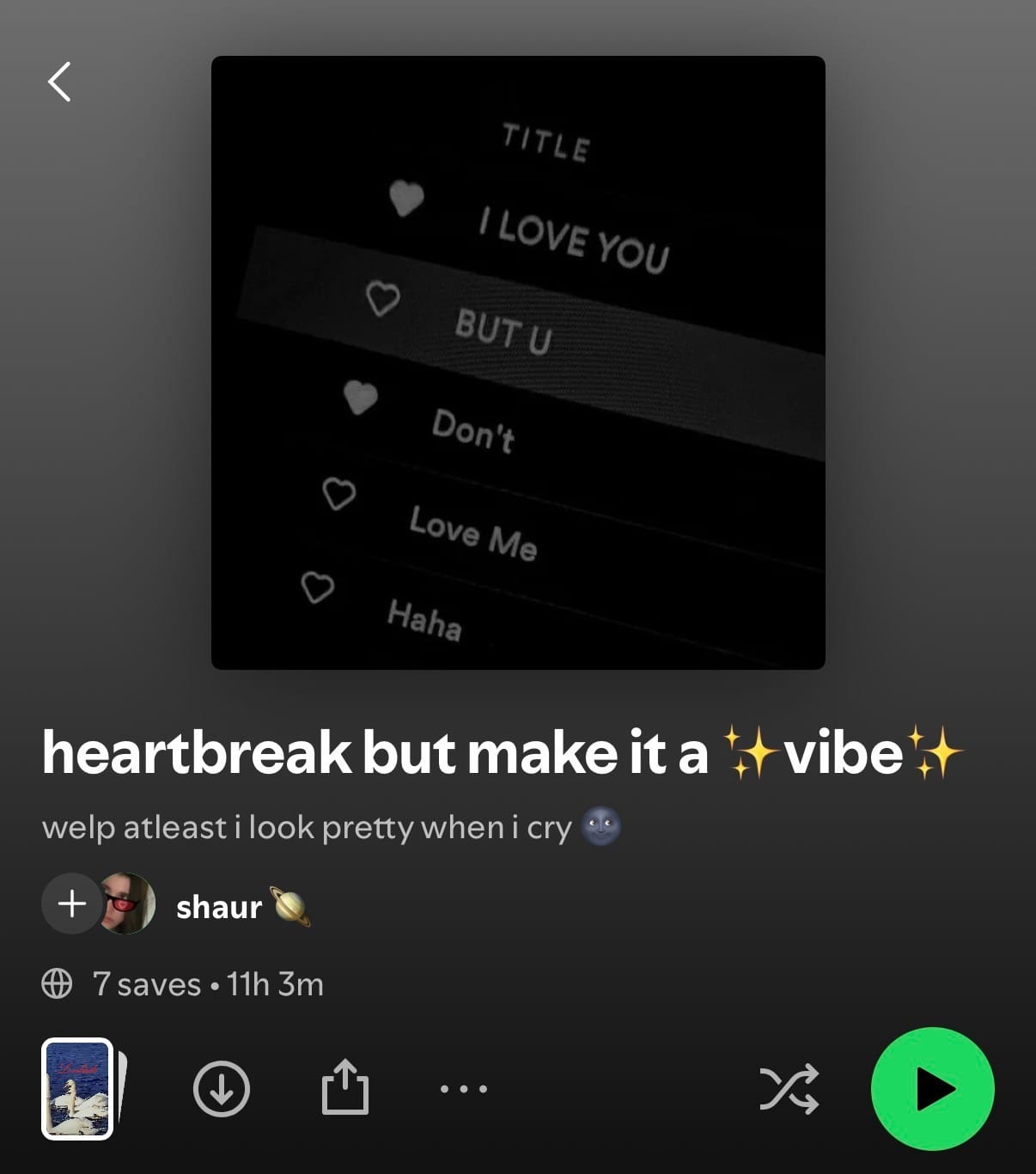 breakup playlist but only vibey songs