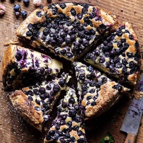 Simple Blueberry Basque Cheesecake (Half Baked Harvest)