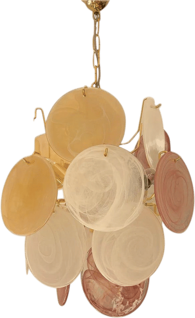 Italian Murano Disk Chandelier