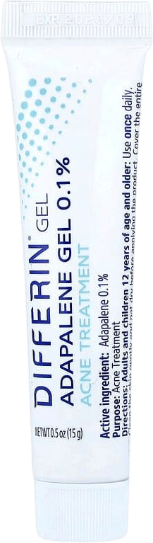 Differin, Adapalene Gel 0.1 % Acne Treatment, Fragrance Free, 0.5 oz (15 g)