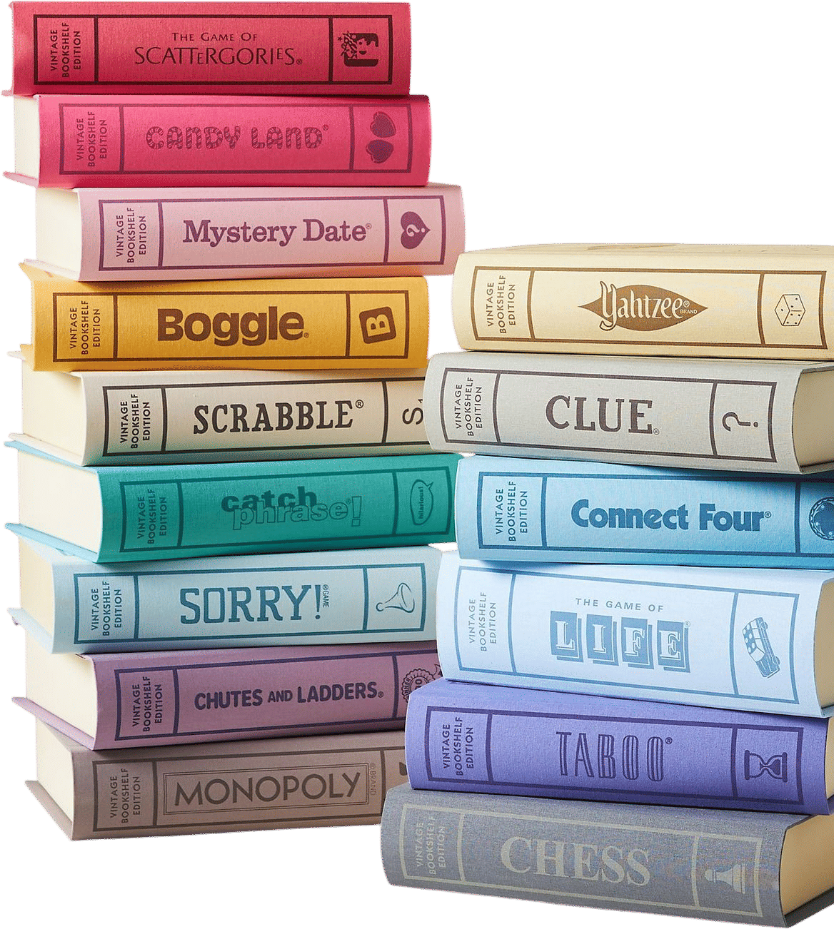 Vintage Bookshelf Board Games Bundle