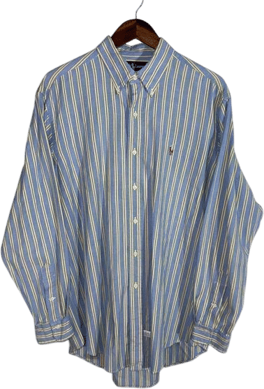 80s Blue & Yellow Polo Ralph Lauren Oxford Shirt