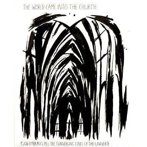 Raymond Pettibon the World Came Into the Church, 1990 Silkscreen Print
