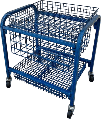 Blue Wire Storage Rack