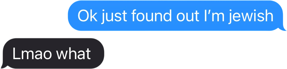 dropping ~major news~ in a casual text convo