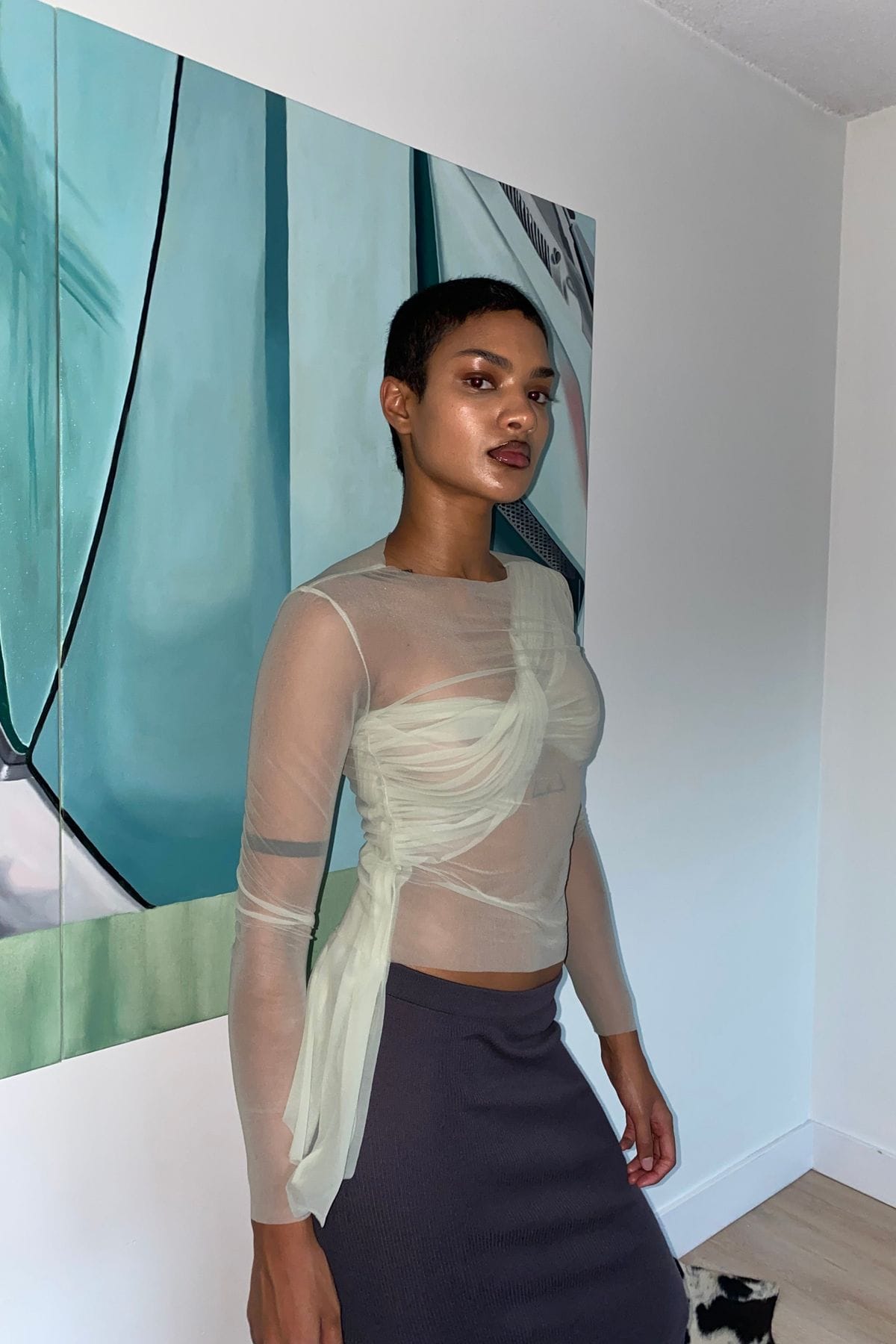 Thara Top in Seafoam by VIHANGA