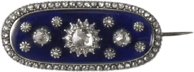 Ovale broche 'au firmament'