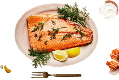 Hot-Smoked Salmon with Caviar Sauce Recipe