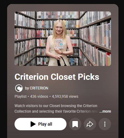 Criterion Closet Picks