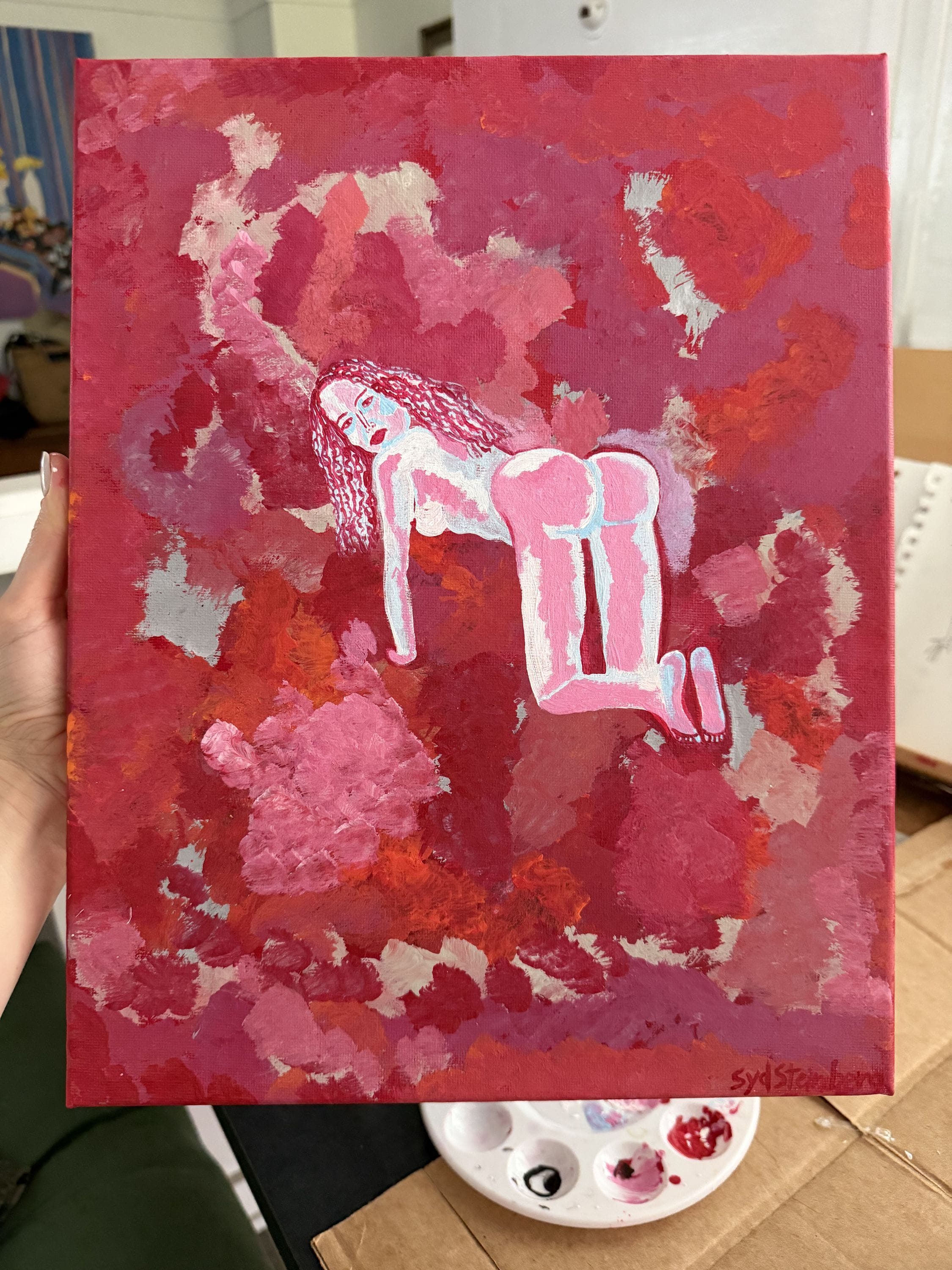 Painting a graphic nude of yourself