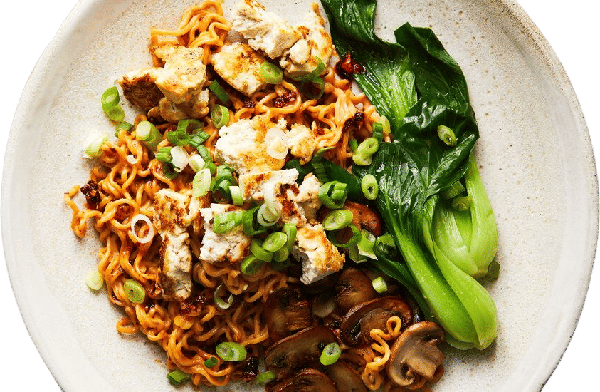 Spicy Mushroom and Tofu Mazemen Recipe
