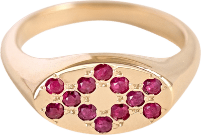 Checker Signet Ring