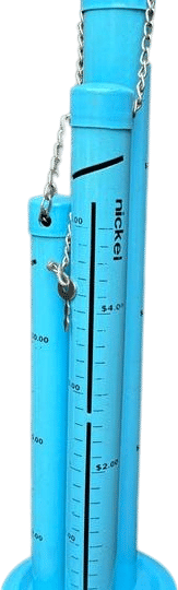 Vintage Metal Coin Bank Sorters I Coin Sorters I Metal Coin Counter Tower Savings Banks. Made in Taiwan.