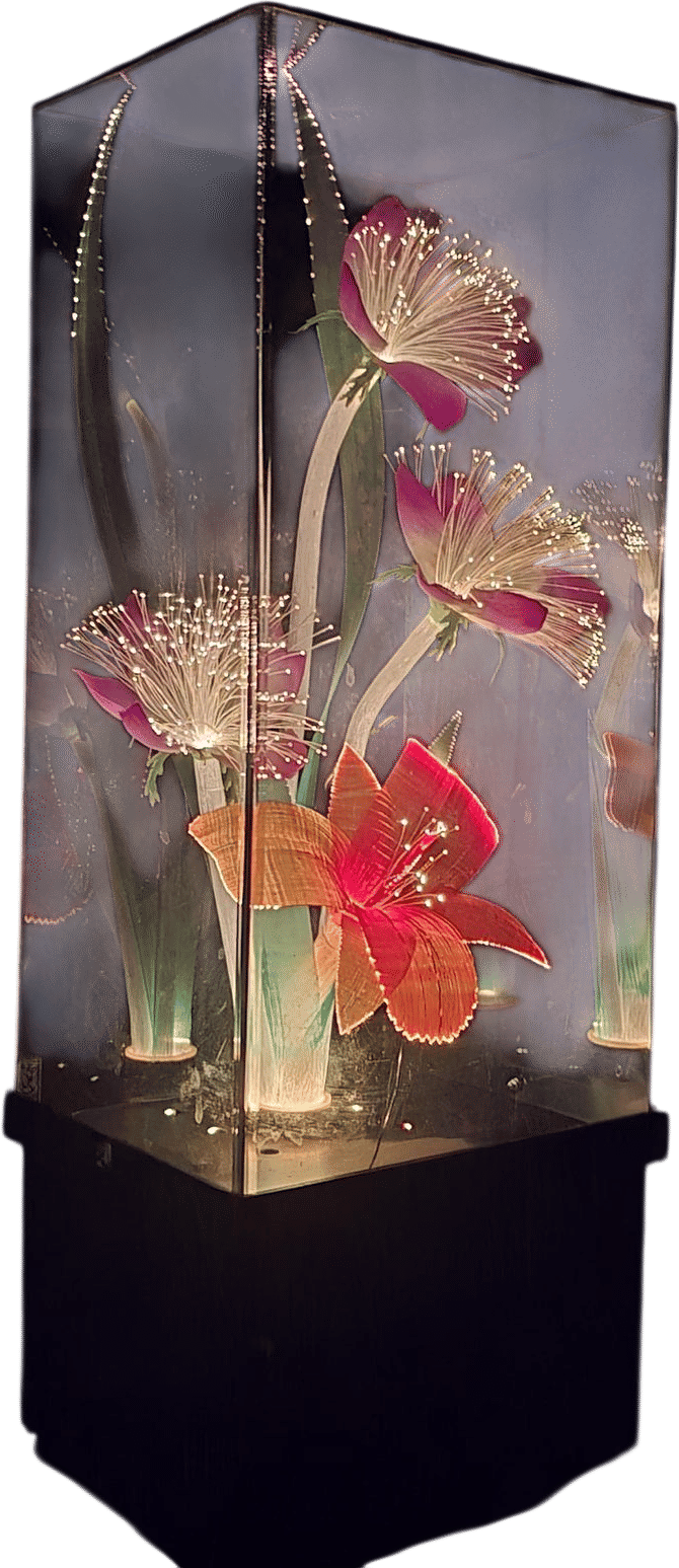 Vintage Floral Fiber Optic Lamp