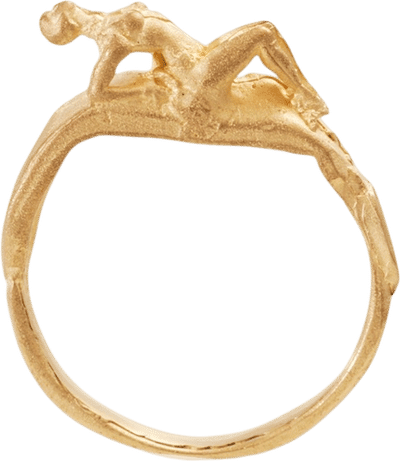 Reclining Nude Gold Ring