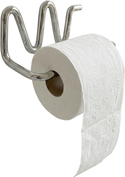 Silver Brass Toilet Paper Holder
