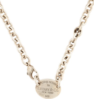 Return to Tiffany Oval Tag Choker Necklace