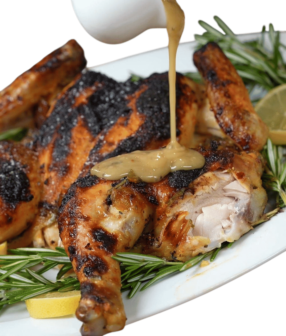 Blackened Roast Chicken with Savory Fig Preserve Butter