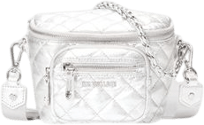 Silver Leather Micro Crosby Sling Bag