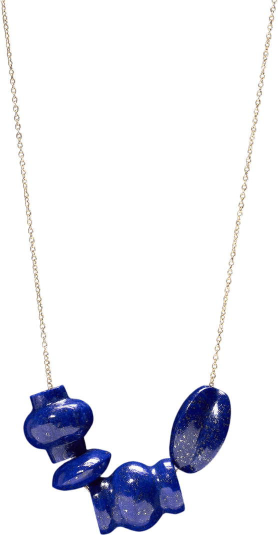 Lapis Mini Trade Bead Necklace