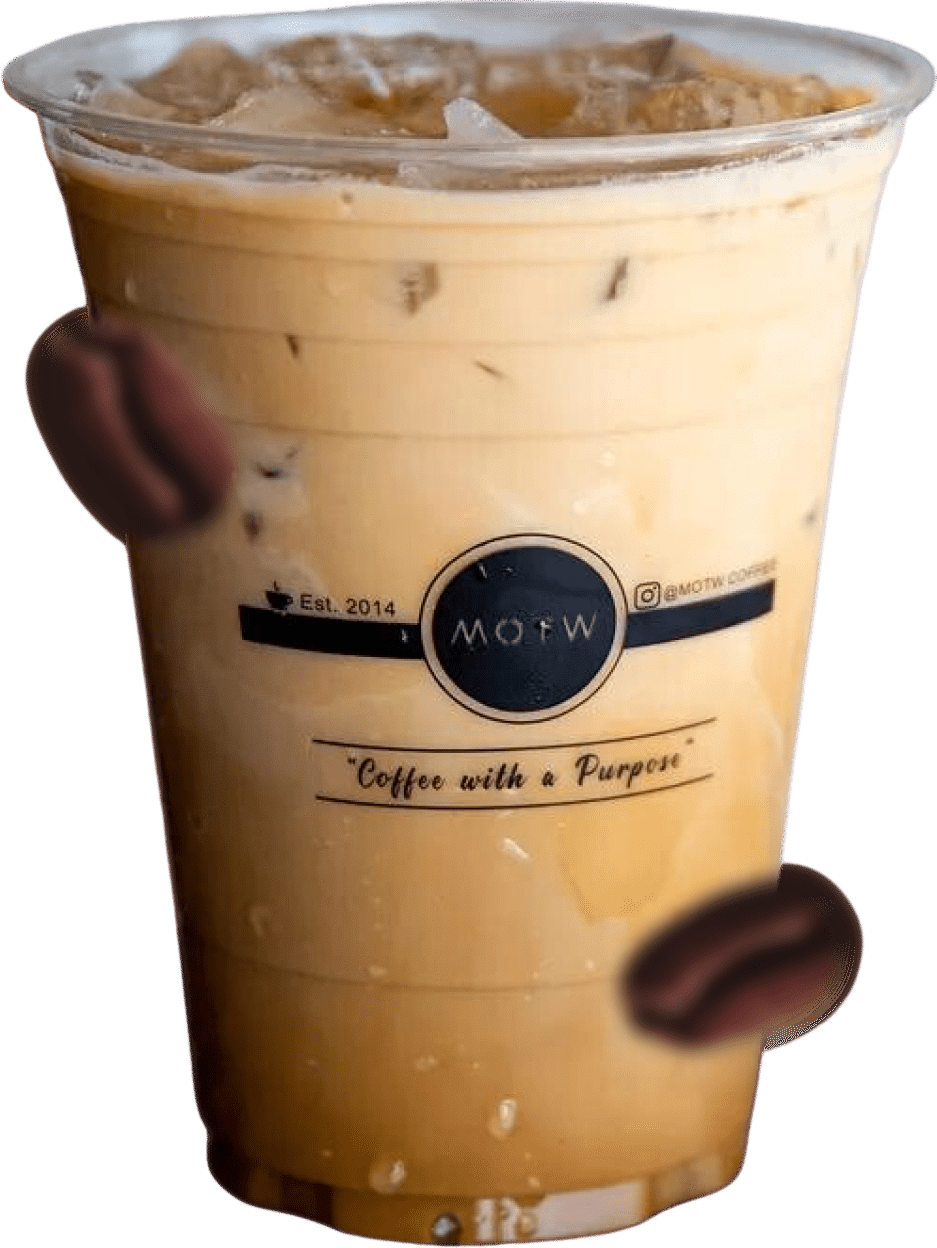 Plain iced latte with whole milk