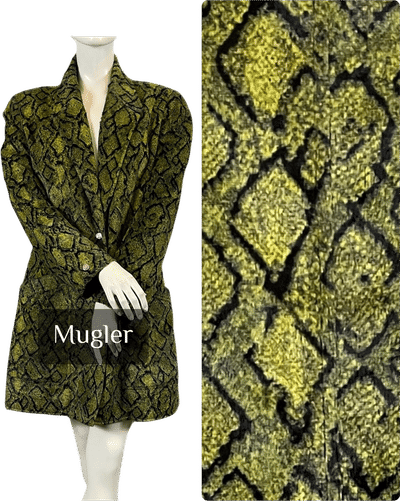 Mugler Snake Longline Coat