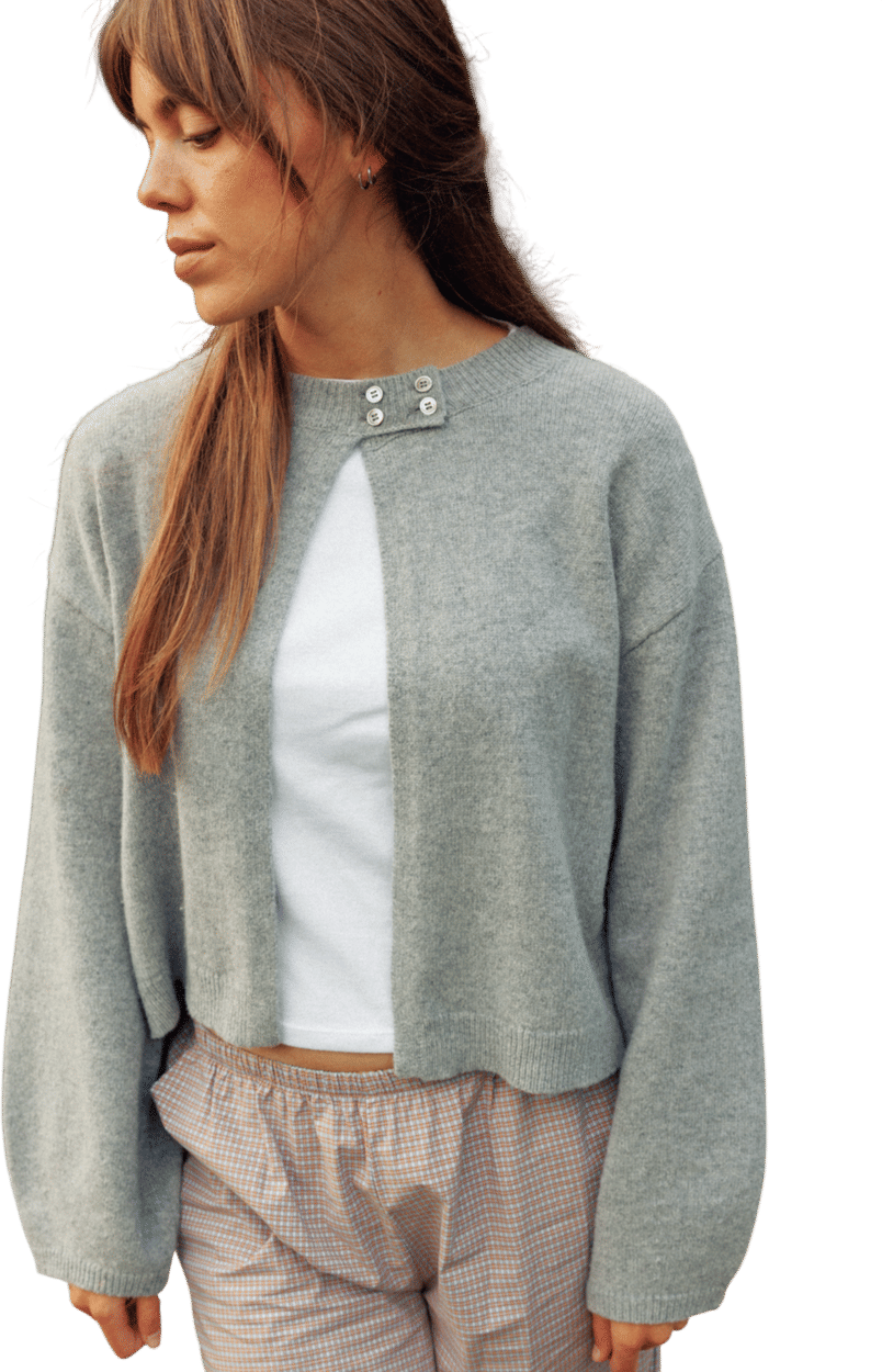 Sønderhaus Payton Sweater in Heather Grey