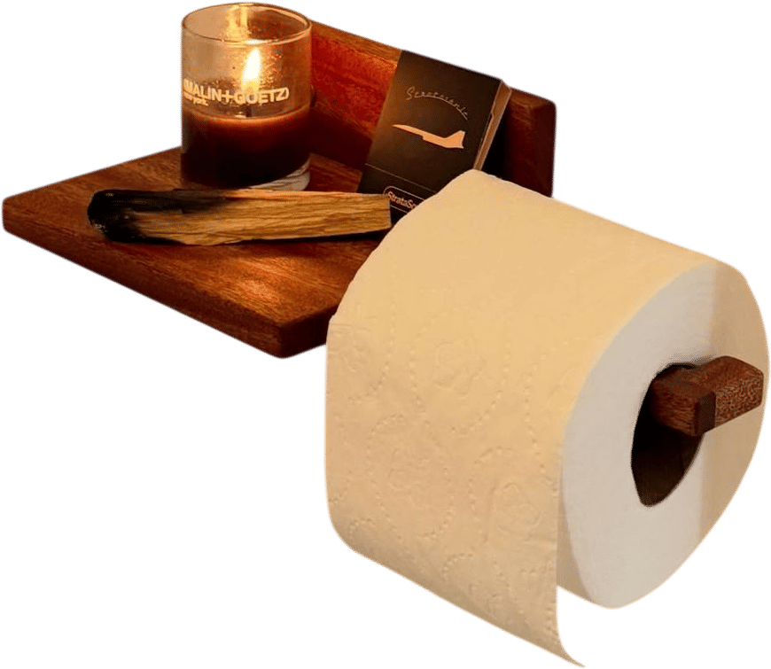 mahogany toilet paper holder