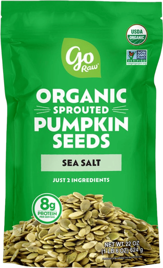 Go Raw Sprouted Organic Pumpkin Seeds with Sea Salt, 22 oz