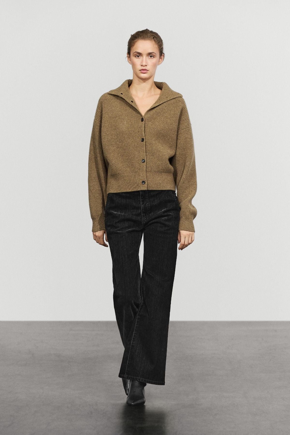 Massimo Dutti Ribbed Wool Cardigan