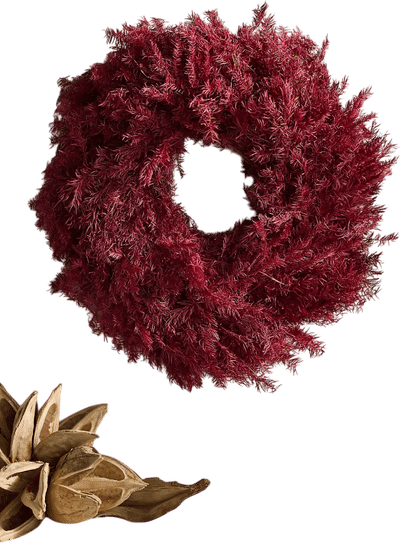 Burgundy Setaria Dried Wreath