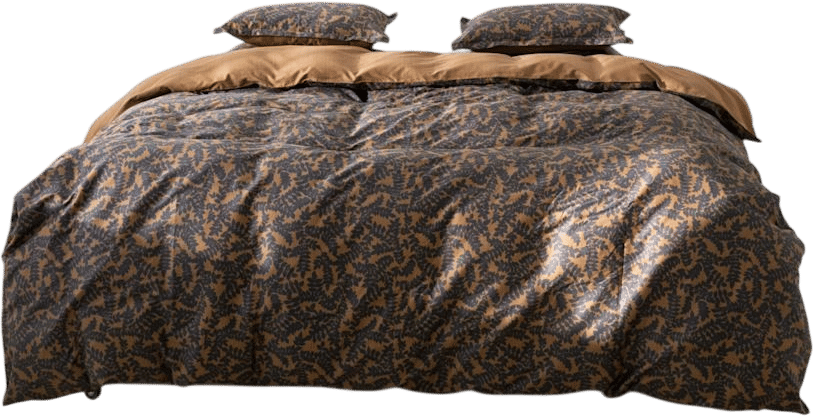Sateen Bed Linen Set Jaquard Cinnamon Uk King, Us Queen