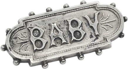 Sterling Silver Brooch Victorian Christening Vintage Jewellery Jewelry