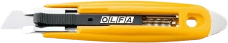 OLFA Self-Retracting Safety Utility Knife (SK-9) - Multi-Purpose Semi-Auto Box Cutter w/Self Retractable Blade & Tape Splitter Pick, Replacement Blades: OLFA SKB-2, SKB-2S, RSKB, & HOB Safety Blades