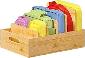 Kiasthome Bamboo Lid Organizer