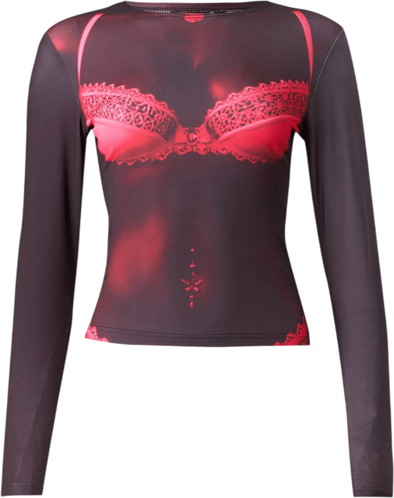 Lingerie Printed Curve Enhancing Top