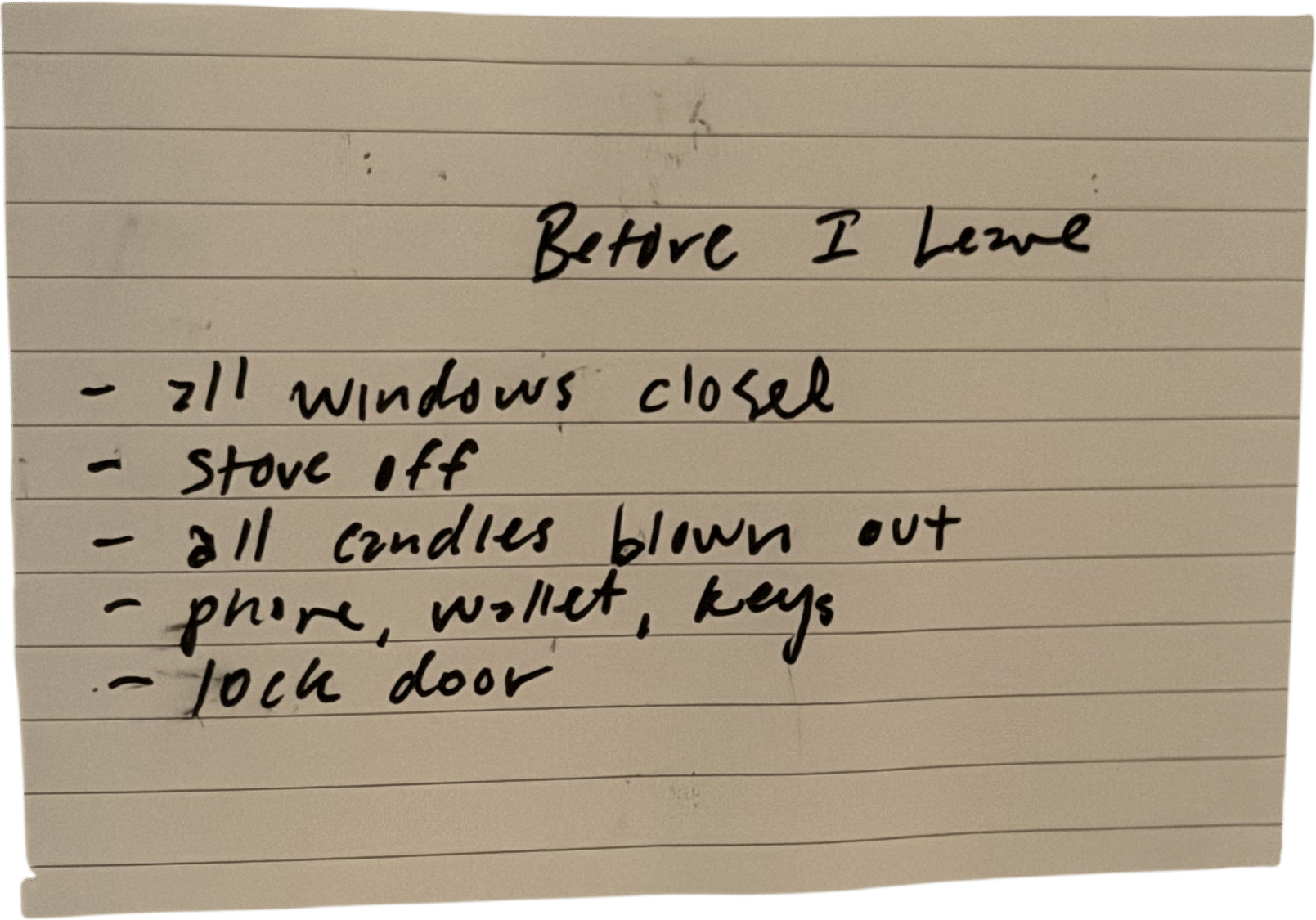 physical notes to myself, everywhere