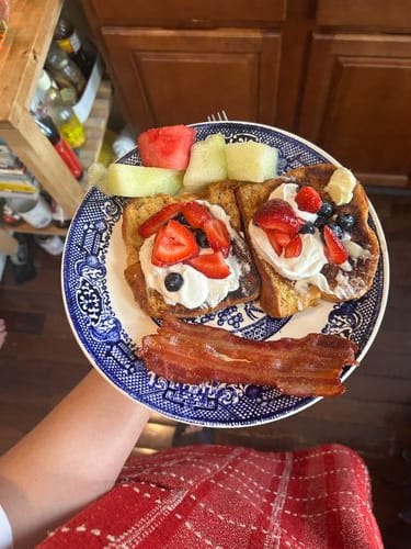 hosting a french toast and tour de france party at 9 am