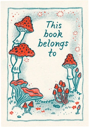 Helio Press Book Plates: Mystical Mushrooms by Ashley Ronning
