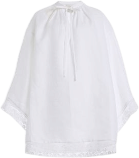 La Isla Veronica Linen Mini Kaftan By Posse
