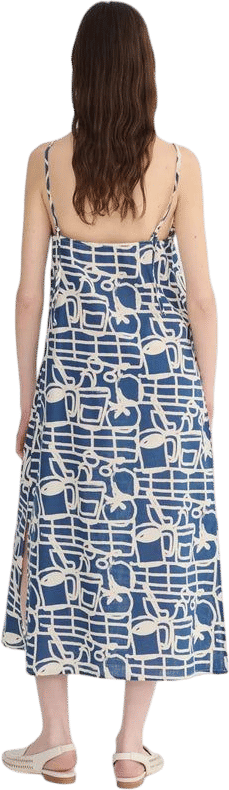 Bobo Choses Cookery Festival Pattern Strap Dress - Navy Blue