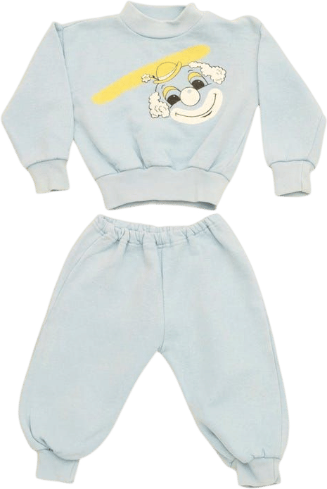 Vintage Blue Clown Clothing Set Sweatpants & Sweatshirt Kids 12-18M - Etsy