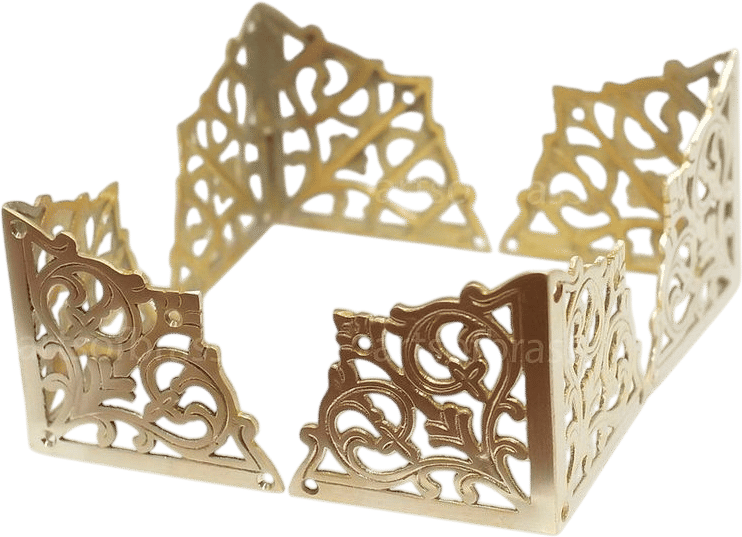 Solid Brass Flower Swirl Corner Protectors – 3" Table Box Cabinet Trunk Hardware - Etsy