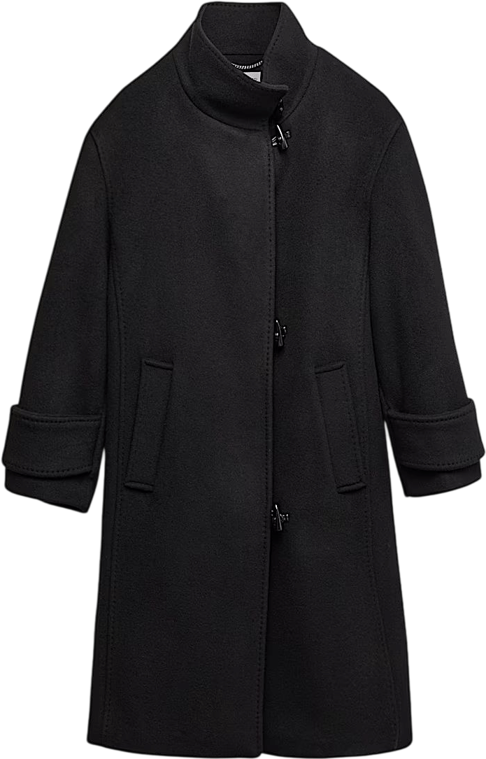 Wool Funnel Neck Coat