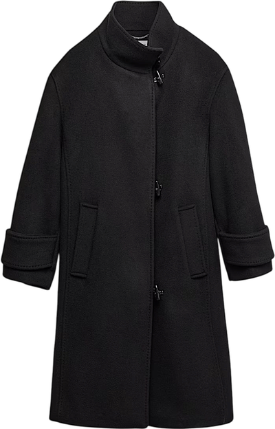 Wool Funnel Neck Coat