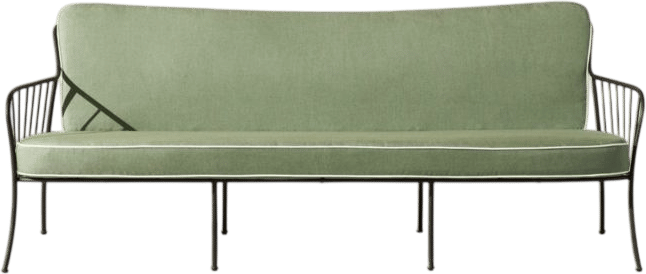 Welling Black Metal Outdoor Sofa