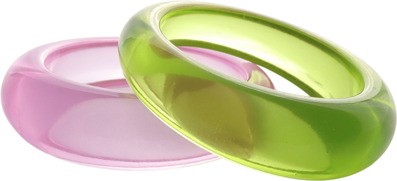 Jelly Pop Resin Bangle Set