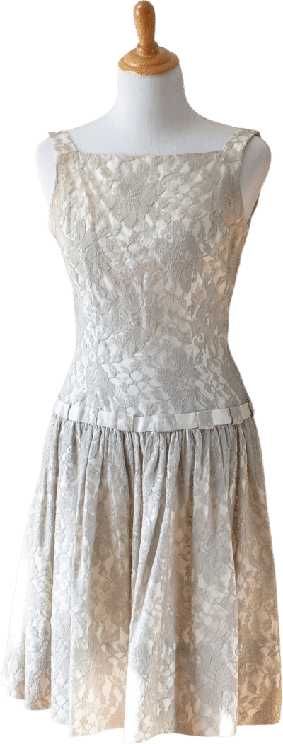 Vintage 1960s Lace Bridal Dress