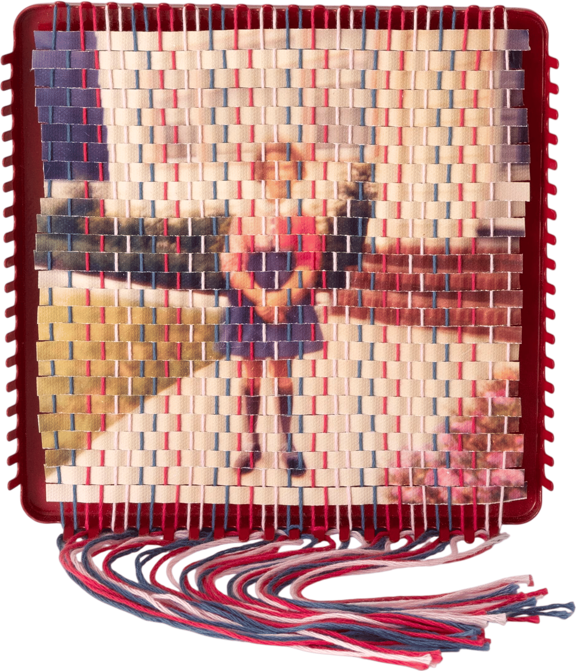 Pam Connolly Weaves Family Snapshots on Vintage Potholder Looms
