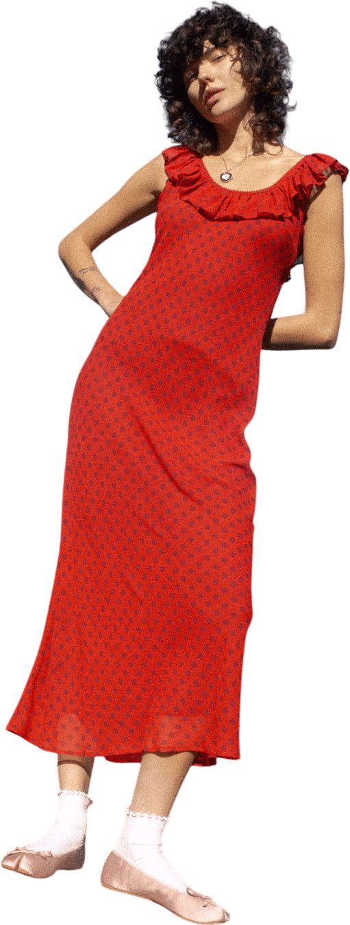 Dahlia Dress - Red Dot